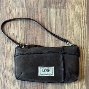 UGG Dark Brown Suede Wristlet